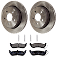 KIT-072924-4944 2-Wheel Set Rear Brake Disc and Pad Kit, Plain Surface 5 Lugs 294.89 mm Ceramic, Includes (1) Brake Pad Set and (2) Brake Disc