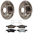 KIT-072924-4967 Rear Brake Disc and Pad Kit, Plain Surface 4 Lugs 259.08 mm Semi-metallic