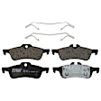 KIT-072924-4967 Rear Brake Disc and Pad Kit, Plain Surface 4 Lugs 259.08 mm Semi-metallic