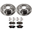 2013 Mini Cooper - 2-Wheel Set Rear Brake Disc and Pad Kit, Plain Surface, 4 Lugs, 258.83 mm, Semi-metallic, 259mm  Disc, For Models Without JCW Brakes, 1.6L 4Cyl,  Includes (2) Disc and (1) Pad Set
