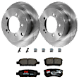 KIT-072924-5090 2-Wheel Set Rear Brake Disc and Pad Kit, Plain Surface 5 Lugs 261.87 mm Ceramic, Includes (1) Brake Pad Set and (2) Brake Disc