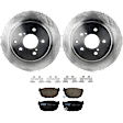 KIT-072924-5096 2-Wheel Set Rear Brake Disc and Pad Kit, Plain Surface 5 Lugs 296.93 mm Ceramic, Includes (2) Disc and (1) Pad Set