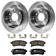 KIT-072924-5105 2-Wheel Set Rear Brake Disc and Pad Kit, Plain Surface 6 Lugs 320.04 mm Ceramic, Includes (2) Brake Disc and (1) Brake Pad Set