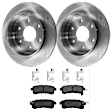 KIT-072924-5106 2-Wheel Set Rear Brake Disc and Pad Kit, Plain Surface 6 Lugs 320.04 mm Ceramic, Includes (2) Brake Disc and (1) Brake Pad Set