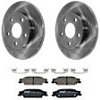 KIT-072924-5136 2-Wheel Set Rear Brake Disc and Pad Kit, Plain Surface 5 Lugs 270 mm Ceramic, Includes (1) Brake Pad Set and (2) Brake Disc