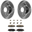 KIT-072924-5137 2-Wheel Set Rear Brake Disc and Pad Kit, Plain Surface 5 Lugs 270 mm Ceramic, Includes (1) Brake Pad Set and (2) Brake Disc
