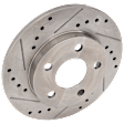 KIT-072924-5139 2-Wheel Set Rear Brake Disc and Pad Kit, Cross-drilled and Slotted 5 Lugs 270 mm Ceramic, Includes (1) Brake Pad Set and (2) Brake Disc