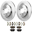 2008 Scion xB - 4-Piece Kit Rear Brake Disc and Pad Kit, Plain Surface, 5 Lugs, Ceramic, 2.4L 4Cyl,  Includes (2) Brake Disc and (1) Brake Pad Set