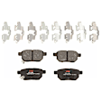 2008 Scion xB - 4-Piece Kit Rear Brake Disc and Pad Kit, Plain Surface, 5 Lugs, Ceramic, 2.4L 4Cyl,  Includes (2) Brake Disc and (1) Brake Pad Set