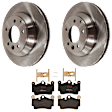 KIT-072924-5198 2-Wheel Set Rear Brake Disc and Pad Kit, Plain Surface 5 Lugs 329.95 mm Ceramic, Includes (1) Brake Pad Set and (2) Brake Disc