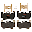 KIT-072924-5198 2-Wheel Set Rear Brake Disc and Pad Kit, Plain Surface 5 Lugs 329.95 mm Ceramic, Includes (1) Brake Pad Set and (2) Brake Disc