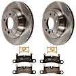 KIT-072924-5208 2-Wheel Set Rear Brake Disc and Pad Kit, Plain Surface 5 Lugs 329.95 mm Semi-metallic, Includes (1) Brake Pad Set and (2) Brake Disc