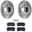 KIT-072924-5215 2-Wheel Set Rear Brake Disc and Pad Kit, Plain Surface 5 Lugs 329.95 mm Semi-metallic, Includes (1) Brake Pad Set and (2) Brake Disc