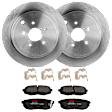 KIT-072924-5285 2-Wheel Set Brake Disc and Pad Kit, Plain Surface 5 Lugs 289.81 mm Semi-metallic, Includes (2) Brake Disc and (1) Brake Pad Set