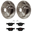 KIT-072924-5304 2-Wheel Set Rear Brake Disc and Pad Kit, Plain Surface 5 Lugs 319.79 mm Ceramic, Includes (2) Brake Disc and (1) Brake Pad Set