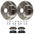 KIT-072924-5341 2-Wheel Set Rear Brake Disc and Pad Kit, Plain Surface 5 Lugs 273.81 mm Ceramic, Includes (1) Brake Pad Set and (2) Brake Disc