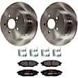 KIT-072924-5345 2-Wheel Set Rear Brake Disc and Pad Kit, Plain Surface 5 Lugs 273.81 mm Ceramic, Includes (1) Brake Pad Set and (2) Brake Disc