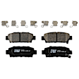 KIT-072924-5386 2-Wheel Set Rear Brake Disc and Pad Kit, Plain Surface 5 Lugs 291.08 mm Ceramic, Includes (2) Brake Disc and (1) Brake Pad Set