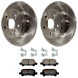 KIT-072924-5389 2-Wheel Set Rear Brake Disc and Pad Kit, Plain Surface 5 Lugs 288.04 mm Ceramic, Includes (1) Brake Pad Set and (2) Brake Disc
