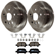 KIT-072924-5391 2-Wheel Set Rear Brake Disc and Pad Kit, Plain Surface 5 Lugs 268.99 mm Ceramic, Includes (1) Brake Pad Set and (2) Brake Disc