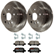 KIT-072924-5392 2-Wheel Set Rear Brake Disc and Pad Kit, Plain Surface 5 Lugs 268.99 mm Ceramic, Includes (1) Brake Pad Set and (2) Brake Disc
