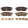 KIT-072924-5397 2-Wheel Set Rear Brake Disc and Pad Kit, Plain Surface 5 Lugs 280.92 mm Ceramic, Includes (2) Brake Disc and (1) Brake Pad Set