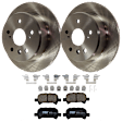 KIT-072924-5399 2-Wheel Set Rear Brake Disc and Pad Kit, Plain Surface 5 Lugs 268.99 mm Ceramic, Includes (1) Brake Pad Set and (2) Brake Disc