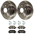 KIT-072924-5401 2-Wheel Set Rear Brake Disc and Pad Kit, Plain Surface 5 Lugs 268.99 mm Ceramic, Includes (1) Brake Pad Set and (2) Brake Disc