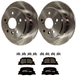 KIT-072924-5402 2-Wheel Set Rear Brake Disc and Pad Kit, Plain Surface 5 Lugs 268.99 mm Ceramic, Includes (1) Brake Pad Set and (2) Brake Disc