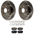 KIT-072924-5411 2-Wheel Set Rear Brake Disc and Pad Kit, Plain Surface 5 Lugs 280.92 mm Ceramic, Includes (2) Brake Disc and (1) Brake Pad Set