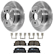 KIT-072924-5433 2-Wheel Set Rear Brake Disc and Pad Kit, Plain Surface 5 Lugs 288.04 mm Ceramic FWD, Includes (2) Brake Disc and (1) Brake Pad Set
