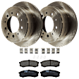 KIT-072924-5441 2-Wheel Set Rear Brake Disc and Pad Kit, Plain Surface 5 Lugs 329.44 mm Ceramic, Includes (1) Brake Pad Set and (2) Brake Disc
