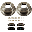 KIT-072924-5442 2-Wheel Set Rear Brake Disc and Pad Kit, Plain Surface 5 Lugs 329.44 mm Ceramic, Includes (1) Brake Pad Set and (2) Brake Disc