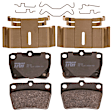KIT-072924-5448 2-Wheel Set Rear Brake Disc and Pad Kit, Plain Surface 5 Lugs 303.02 mm Semi-metallic, Includes (1) Brake Pad Set and (2) Brake Disc