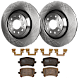 KIT-072924-5464 2-Wheel Set Rear Brake Disc and Pad Kit, Plain Surface 5 Lugs 309.88 mm Semi-metallic, Includes (2) Brake Disc and (1) Brake Pad Set