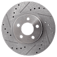 KIT-072924-557 2-Wheel Set Front Brake Disc and Pad Kit, Cross-drilled and Slotted 5 Lugs 279.91 mm Ceramic, Includes (2) Brake Disc and (1) Brake Pad Set