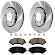 KIT-072924-573 2-Wheel Set Front Brake Disc and Pad Kit, Plain Surface 5 Lugs 280.92 mm Ceramic, Includes (1) Brake Pad Set and (2) Brake Disc