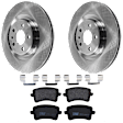KIT-072924-576 2-Wheel Set Rear Brake Disc and Pad Kit, Plain Surface 5 Lugs 329.95 mm Semi-metallic, Includes (2) Brake Disc and (1) Brake Pad Set