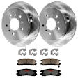KIT-072924-588 2-Wheel Set Rear Brake Disc and Pad Kit, Plain Surface 5 Lugs 277.88 mm Ceramic, Includes (2) Brake Disc and (1) Brake Pad Set