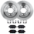 KIT-072924-599 2-Wheel Set Rear Brake Disc and Pad Kit, Plain Surface 5 Lugs 288.04 mm Ceramic, Includes (1) Brake Pad Set and (2) Brake Disc
