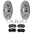 KIT-072924-609 2-Wheel Set Rear Brake Disc and Pad Kit, Plain Surface 5 Lugs 314.96 mm Semi-metallic, Includes (2) Brake Disc and (1) Brake Pad Set