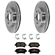 KIT-072924-610 2-Wheel Set Rear Brake Disc and Pad Kit, Plain Surface 5 Lugs 314.96 mm Semi-metallic, Includes (2) Brake Disc and (1) Brake Pad Set