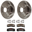 KIT-072924-612 2-Wheel Set Rear Brake Disc and Pad Kit, Plain Surface 5 Lugs 290.07 mm Ceramic, Includes (2) Brake Disc and (1) Brake Pad Set