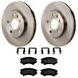 KIT-072924-61 2-Wheel Set Front Brake Disc and Pad Kit, Plain Surface 5 Lugs 295.91 mm Semi-metallic, Includes (1) Brake Pad Set and (2) Brake Disc