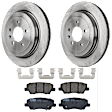 KIT-072924-622 2-Wheel Set Rear Brake Disc and Pad Kit, Plain Surface 5 Lugs 315 mm Ceramic, Includes (2) Brake Disc and (1) Brake Pad Set