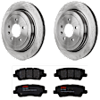 KIT-072924-623 2-Wheel Set Rear Brake Disc and Pad Kit, Plain Surface 5 Lugs 315 mm Ceramic, Includes (2) Brake Disc and (1) Brake Pad Set