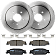 KIT-072924-649 2-Wheel Set Rear Brake Disc and Pad Kit, Plain Surface 5 Lugs 297.94 mm Ceramic, Includes (2) Brake Disc and (1) Brake Pad Set
