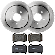 KIT-072924-652 2-Wheel Set Rear Brake Disc and Pad Kit, Plain Surface 5 Lugs 297.94 mm Ceramic, Includes (2) Brake Disc and (1) Brake Pad Set