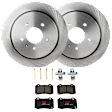 KIT-072924-653 2-Wheel Set Rear Brake Disc and Pad Kit, Plain Surface 5 Lugs 297.94 mm Ceramic, Includes (2) Brake Disc and (1) Brake Pad Set