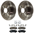 KIT-072924-657 2-Wheel Set Rear Brake Disc and Pad Kit, Plain Surface 5 Lugs 292 mm Ceramic, Includes (1) Brake Pad Set and (2) Brake Disc